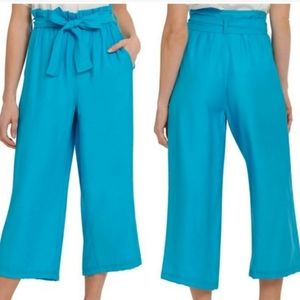 DKNY Pull On Belted Wide Leg‎ Pants